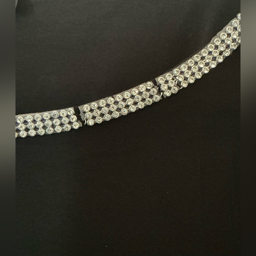 MSK Black Long-Sleeve A-Line Dress with Rhinestone Trim - Picture 4 of 8